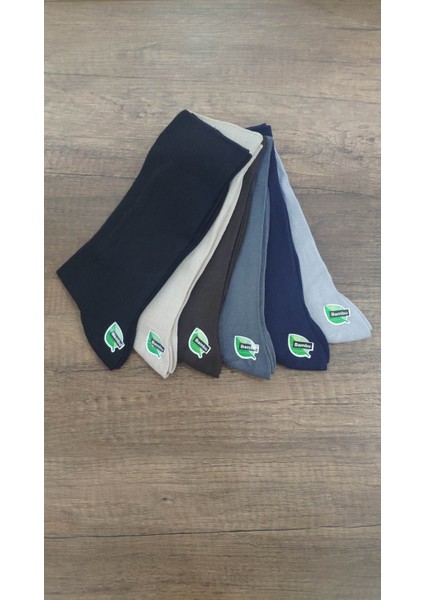 Leement Socks Erkek 6 Çift Dikişsiz Bambu Klasik Çorap