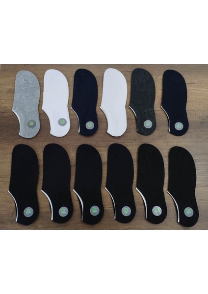 Erkek 12 Çift Bambu Sneakers Görünmez Çorap Seri