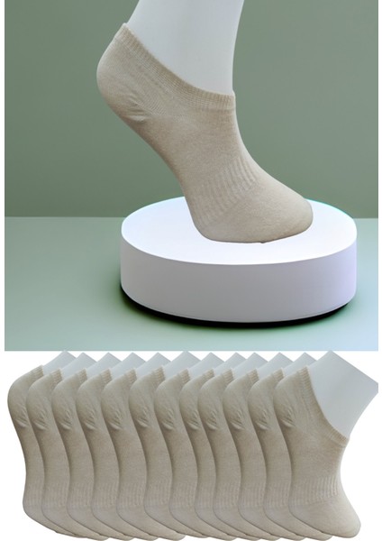 Dikişsiz 12 Çift Penye Spor Snekers Sıfır Boy Çorap