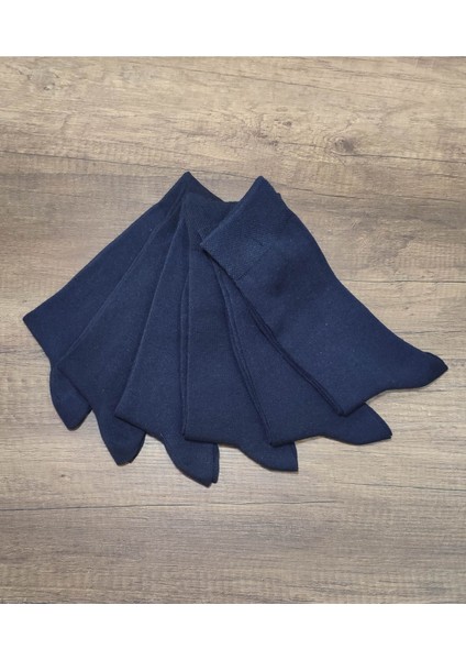 Erkek Pamuklu Orta Kalın Klasik Çorap 6 Çift