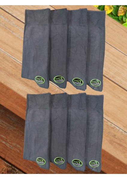 Erkek Bambu Dikişsiz Çorap 8 Çift Klasik