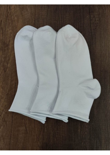 3 Çift Kısa Konç Lastiksiz Çorap Pamuklu Dikişsiz Seri fiyatları
