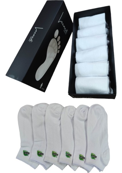 Erkek Bambu 6 Çift Düz Burun Dikişsiz Kısa Patik Çorap Rahat Lastik