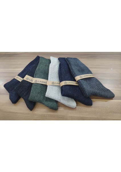 Erkek 6 Çift Lambswool Çorap