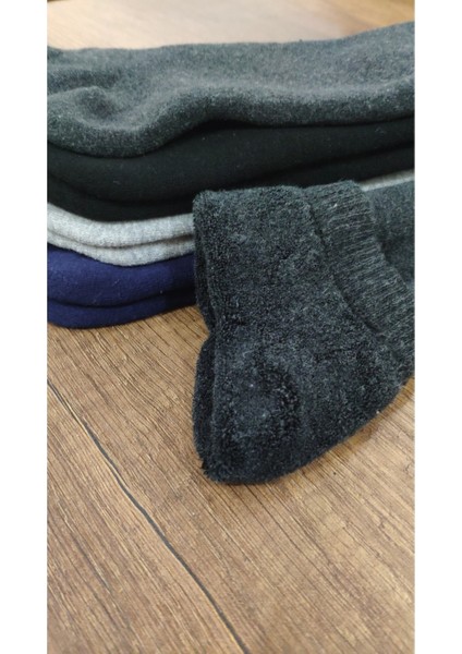 Leement Socks Dikişsiz Kalın Havlu Patik Çorap 4 Çift Pamuklu