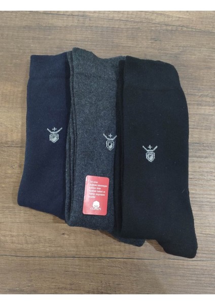 Leement Socks Erkek 3 Çift Kalın Havlu Çorap Pamuk