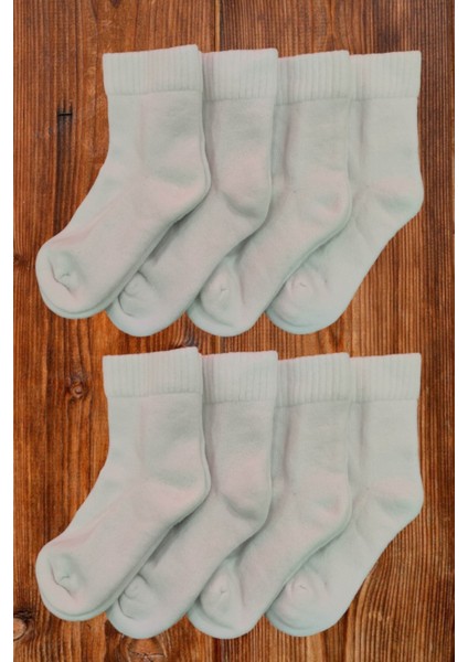 Çocuk Taban Altı Havlu Çorap 8 Çift Pamuklu Dikişsiz Burun