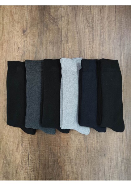 Erkek 6'Lı Kalın Havlu Çorap Pamuklu