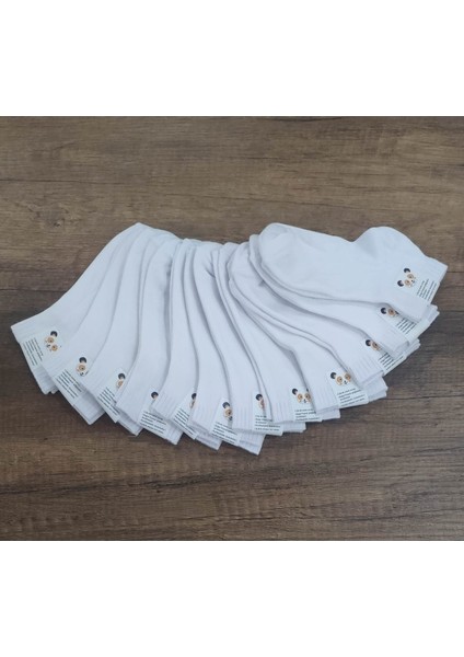 Çocuk 12 Çift Pamuklu Beyaz Patik Çorap fiyatları