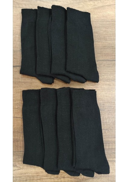 Unisex 8 Çift Klasik Likralı Pamuklu Çorap