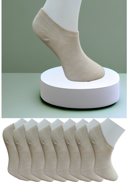 Dikişsiz 8 Çift Penye Spor Snekers Sıfır Boy Çorap