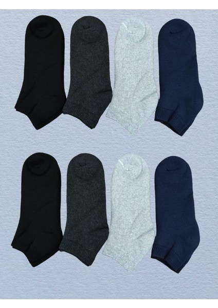 Unisex 8 Çift Havlu Kısa Patik Çorap