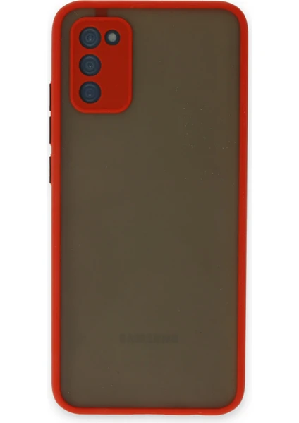 Case World Caseworld Samsung Galaxy S20 Fe Kılıf Kamera Korumalı Silikon Kenarlı Renkli Düğmeli Arkası Mat Arka Kapak - Kırmızı