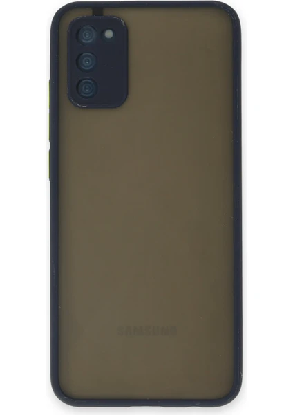 Case World Caseworld Samsung Galaxy S20 Fe Kılıf Kamera Korumalı Silikon Kenarlı Renkli Düğmeli Arkası Mat Arka Kapak - Lacivert