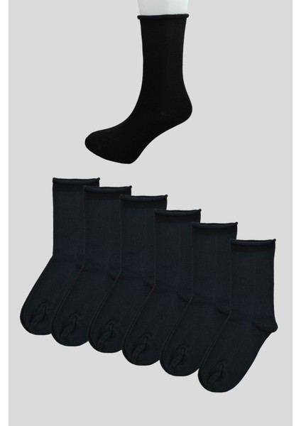 Erkek 6 Çift Pamuklu Lastiksiz Çorap Dikişsiz Burun