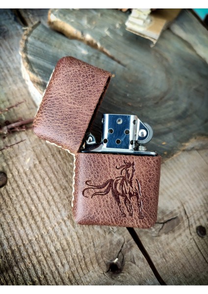 Deri Kılıflı Zippo Çakmak