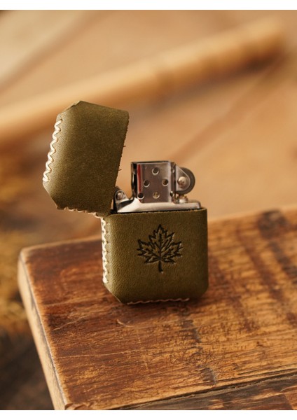 Atölye Çınar Deri Kılıflı Zippo Çakmak