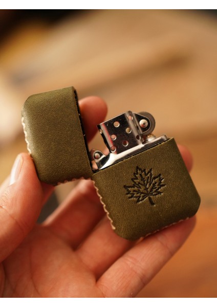 Atölye Çınar Deri Kılıflı Zippo Çakmak