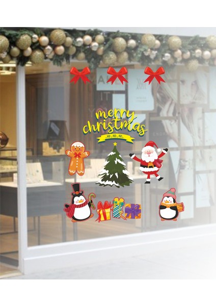 Yeni Yıl 2024MERRY Christmas Temalı Duvar Vitrin Oto Sticker