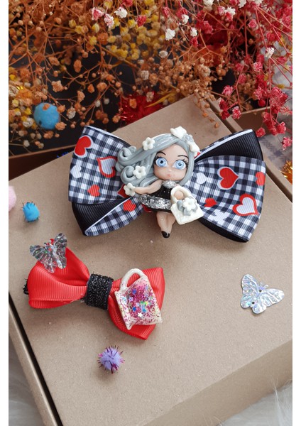 Fiyonka Handmade Creations Kız Çocuk Fiyonk Kurdele Toka Seti