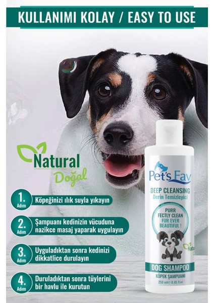 Pets Fav Derin Temizleyici Organik ve Doğal Köpek Şampuanı