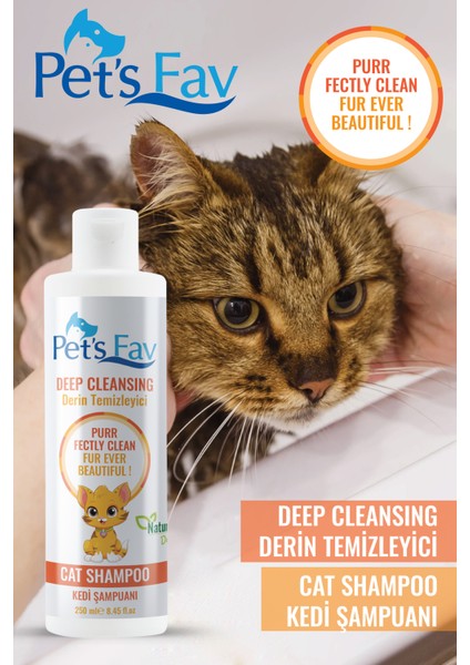 Pets Fav Derin Temizleyici Organik ve Doğal Kedi Şampuanı