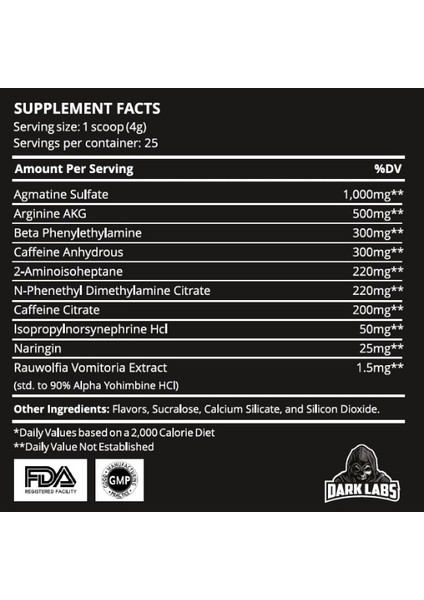 Flame Dmha Preworkout 25 Servis