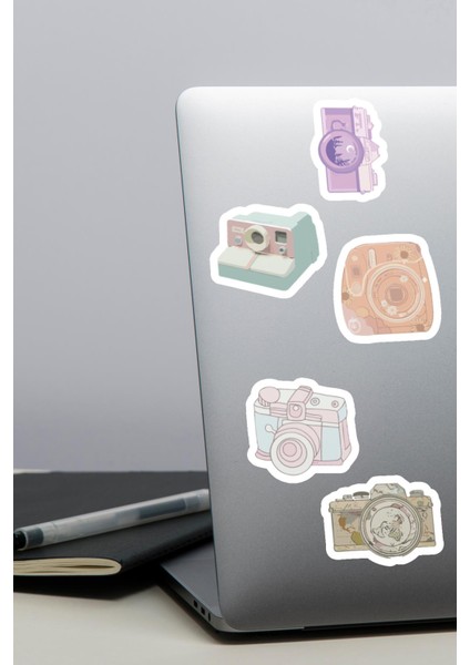 Retro Fotoğraf Makineleri Sticker Seti Ajanda Telefon Laptop Sticker Seti 13 Adet fiyatları
