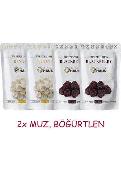 The Snack Haus Freeze Dried Muz, Böğürtlen