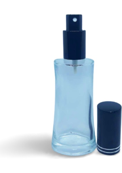 Boş Parfüm Şişesi 50 ml (3 Adet) Siyah Kapak Metal Valf Eyfel Boş Şişe