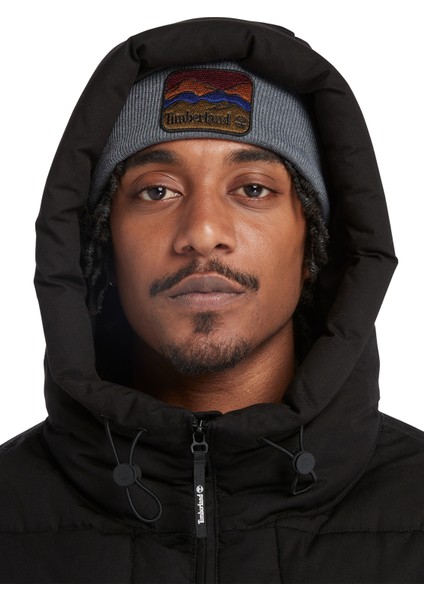 Siyah Erkek Kapüşonlu Mont TB0A6JUD0011_PULLOVER Puffer Jacket
