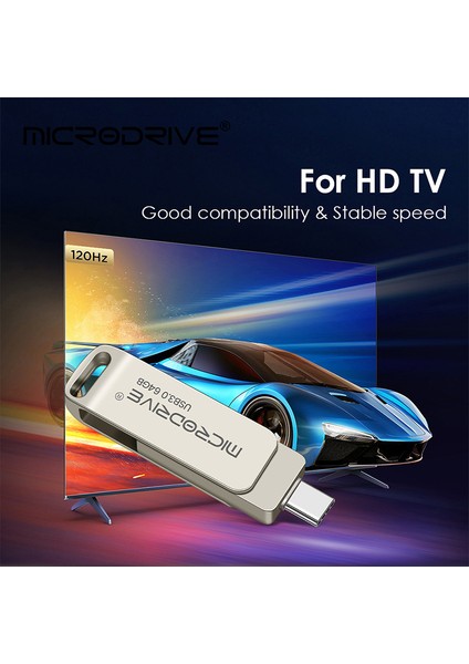128 GB 2'si 1 Arada Otg USB 3.0 ve Usb-C Flash Kalem Sürücüsü Memory Stick Usb3.0 Flash Disk (Yurt Dışından)