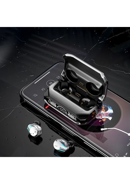 Tws Kablosuz Kulaklıklar Bluetooth Kulaklık Dokunmatik Kontrol Gürültü Azaltma Stereo Su Geçirmez Kulaklıklar Mikrofonlu Tekli Kulaklıklar (Yurt Dışından)
