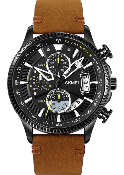 Erkekler Saatler Moda Kronometre Kuvars Saatler Üst Marka Lüks Hakiki Deri Kayış Su Geçirmez Tarih Kol Saati (Yurt Dışından)