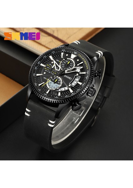 Erkekler Saatler Moda Kronometre Kuvars Saatler Üst Marka Lüks Hakiki Deri Kayış Su Geçirmez Tarih Kol Saati (Yurt Dışından) fiyatları