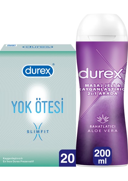 Yok Ötesi Slim Fit 20'li Ince Prezervatif + Aloe Vera Jel 200ML