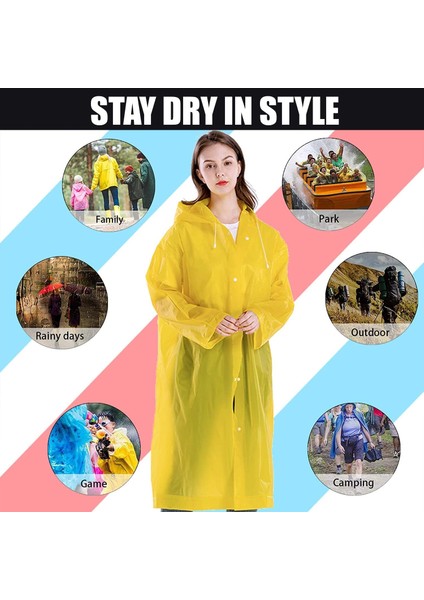 Unisex Yağmurluk Su Rüzgar Geçirmez Çıtçıtlı Kapüşonlu Eva Yağmurluk fiyatları