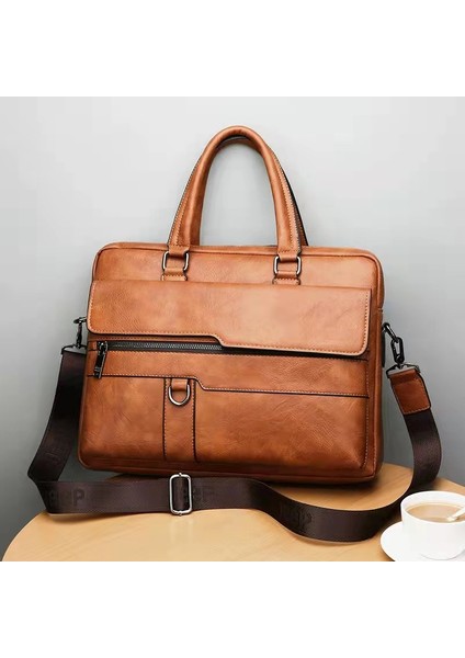 Erkek Omuzdan Askili Retro Erkek Evrak Iş Bilgisayar Erkek Crossbody Çantası (Yurt Dışından)