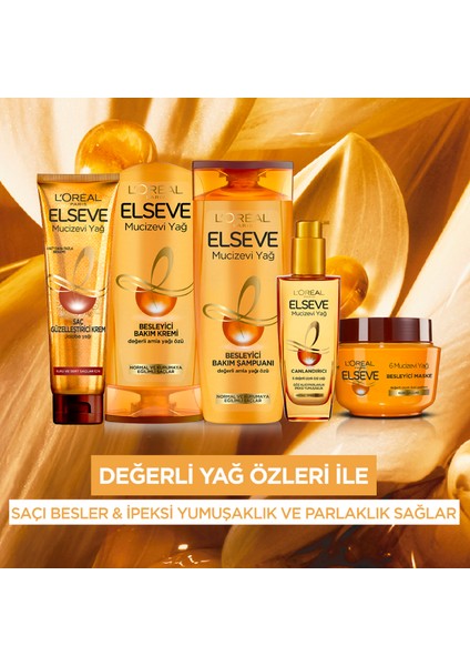 L'oréal Paris Elseve Mucizevi Yağ Besleyici Bakım Şampuanı 360 ml & 175 ml Hyaluron Saç Kremi