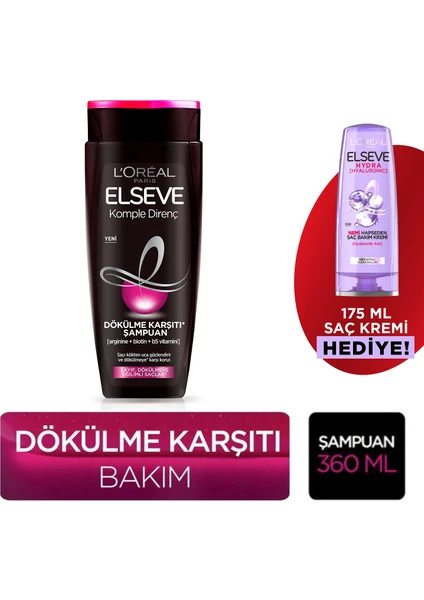 L'oréal Paris Elseve Komple Direnç Şampuan 360 ml & 175 ml Hyaluron Saç Kremi