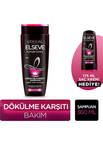 L'oréal Paris Elseve Komple Direnç Şampuan 360 ml & 175 ml Komple Direnç Saç Kremi