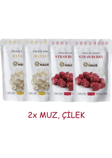 The Snack Haus Freeze Dried Muz, Çilek