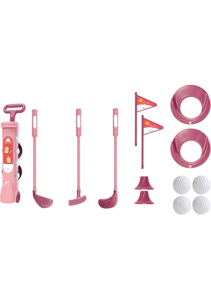 Çocuk Golf Alıştırma Oyunu Oyun Seti Açık Havada Egzersiz Oyuncakları Komik Golf Pembe (Yurt Dışından) fırsatları