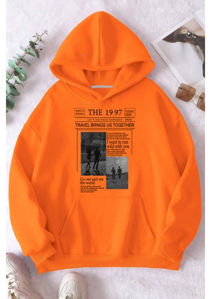 Only Trendwear Unisex The 1997 Travel Baskılı Sweatshirt