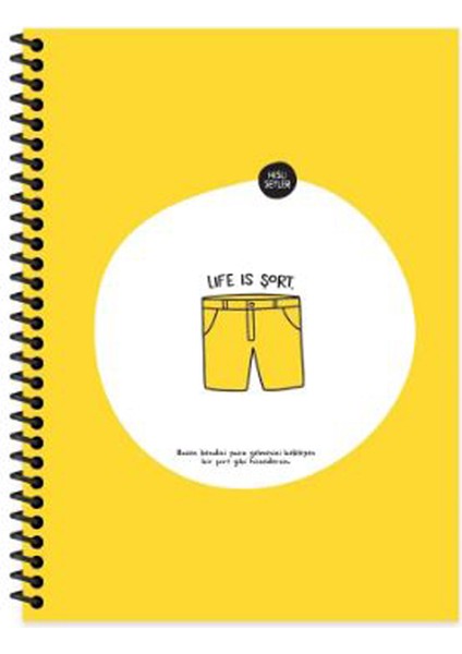 Hisli Şeyler 18 5 x 25 Spiralli Kareli Defter – Life Is Şort