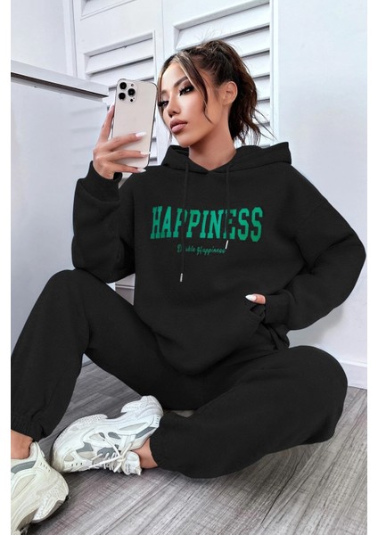 Unisex Happiness Baskılı Eşofman Takımı