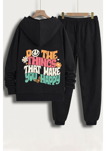 Only Trendwear Unisex Do The Things That Make You Baskılı Eşofman Takımı