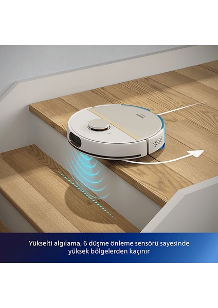 Aqua Islak ve Kuru Temizlik Robotu, Güçlü 5200 Mah Li-Ion PIL,5000 Pa Emiş Gücü, 360 Lazer Navigasyon, EPA11 Filtre, Homerun Mobil