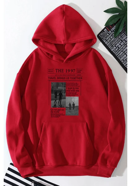 Only Trendwear Unisex The 1997 Travel Baskılı Sweatshirt