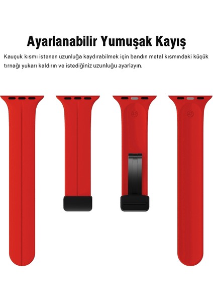 Kip GSM Apple Watch 38MM Su Geçirmez Silikon Spor Kordonu, Kolay Takma/çıkarma, Metal Manyetik özellikli